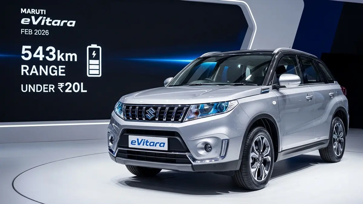 Maruti eVitara Feb 2026 543km Range Under ₹20L Confirmed